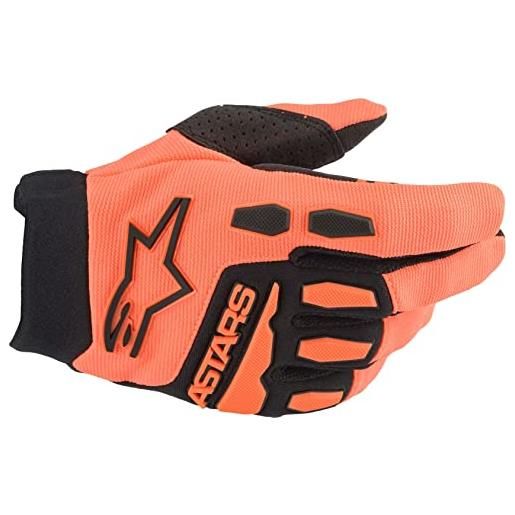 Alpinestars full bore guanti motocross giovani (orange/black, s)