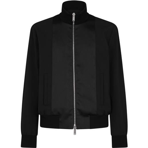 Dsquared2 giacca sportiva con inserti - nero