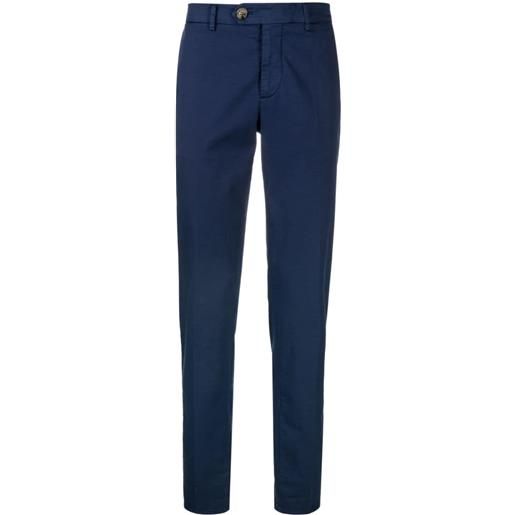 Brunello Cucinelli pantaloni affusolati con piega - blu