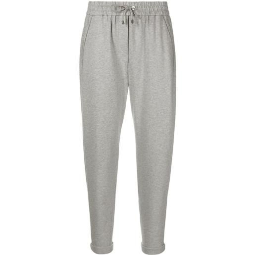 Brunello Cucinelli pantaloni sportivi con applicazione - grigio