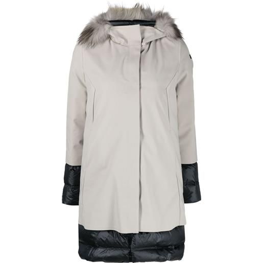 RRD cappotto imbottito con design a strati - grigio