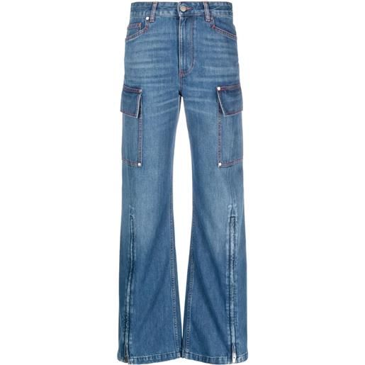 Stella McCartney jeans a gamba ampia - blu