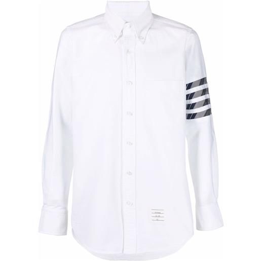 Thom Browne camicia oxford con dettaglio righe - bianco