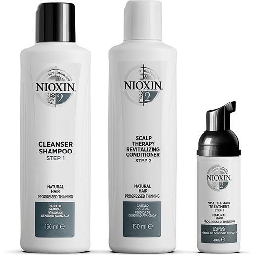 NIOXIN system 2 kit natural hair light thinning trattamento rinforzante 3 pz