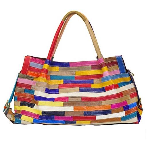 Segater® borse tote multicolore da donna borsa patchwork colorata in vera pelle borsa a mano grande hobo purse borsa big borsa a tracolla