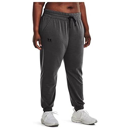 Under Armour rival terry jogger, bottoms in pile donna, grigio jet, xxl