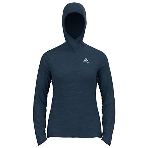 Odlo donna felpa con cappuccio da corsa run easy warm