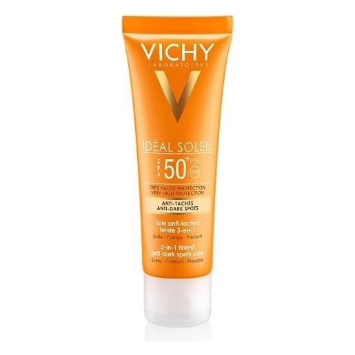 Vichy idéal soleil trattamento antimacchie colorato 3in1 spf 50 protezione viso 50 ml