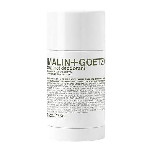 Malin + Goetz bergamot deodorant stick for unisex 2.6 oz deodorant stick