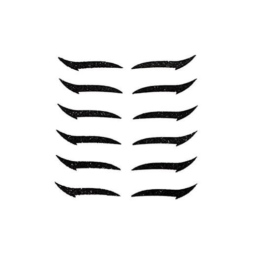 JAWSEU 6 paia di adesivi per eyeliner riutilizzabili, adesivo per doppia palpebra per trucco occhi di gatto, applicazione facile e veloce, adesivi per eyeliner
