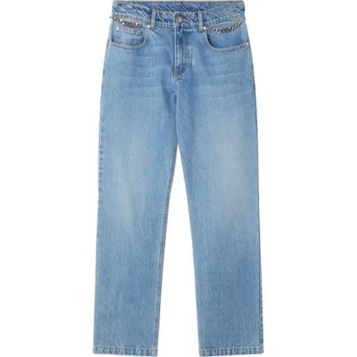 Stella McCartney jeans dritti con catena falabella - blu