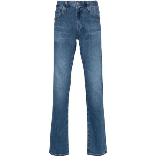 AG Jeans jeans dritti tellis con applicazione logo - blu