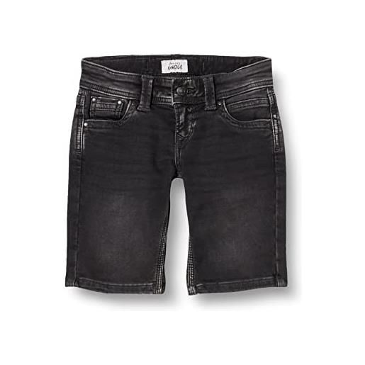 Pepe Jeans tracker short, pantaloncini bambini e ragazzi, nero (denim-xi0), 8 anni
