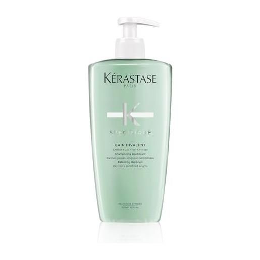 KERASTASE kérastase, spécifique, shampoo riequilibrante, per radici grasse & capelli sensibilizzati, bain divalent, 500 ml