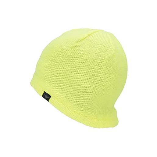 Sealskinz waterproof cold weather, berretto a maglia uomo, neon giallo, xxl