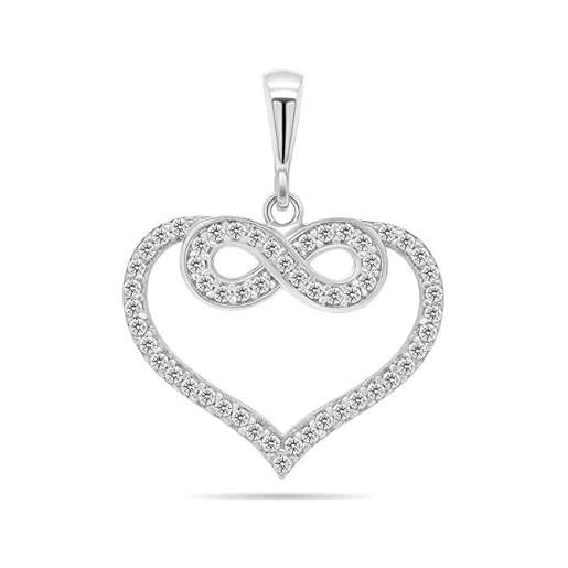 Brilio ciondolo gentle silver pendant infinite love pt45w sbs1786 marca, estándar, metallo, nessuna pietra preziosa