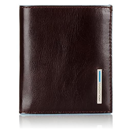 Piquadro pp1518b2 porta carte di credito, collezione blu square, mogano