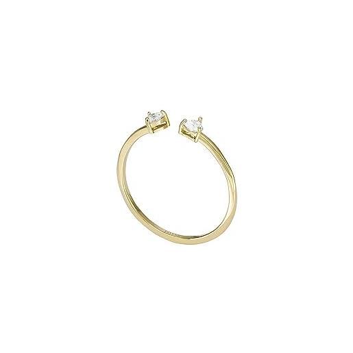 Fossil anello da donna sadie tokens of affection toi et moi, acciaio inossidabile color oro, jf04359710