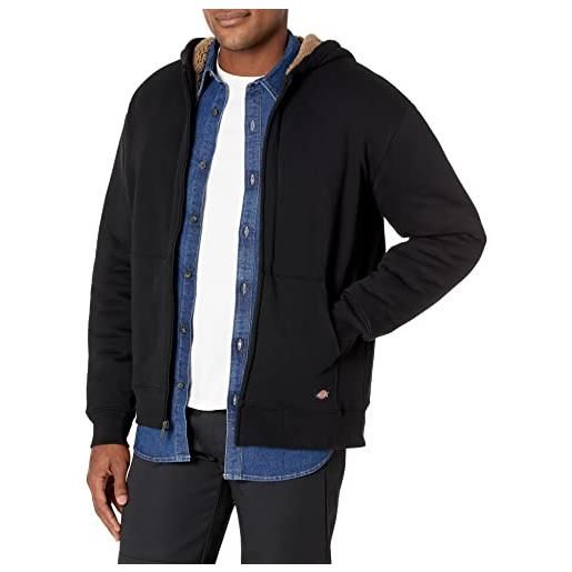 Dickies sherpa lined hooded sweatshirt, sweatshirt uomo, nero (black), xl