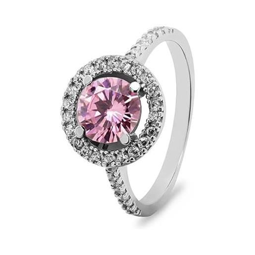 Brilio anello luxury silver ring with pink zircone ri033w - circuito: 58 mm sbs1282-58 marca, estándar, metallo, nessuna pietra preziosa