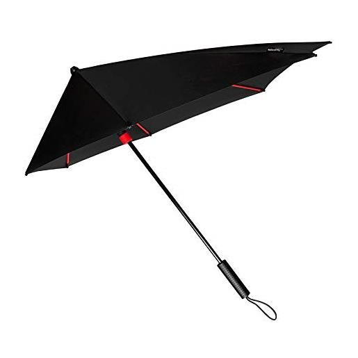 STORMaxi passamontagna - antivento aerodinamico - resiste al vento fino a 65 km/h, telaio rosso, grande, ombrello bastone, montatura rossa. , large, bastone ombrello