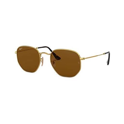 Ray-Ban 3548n, occhiali da sole uomo, marrone (gold braun klassisch b-15)
