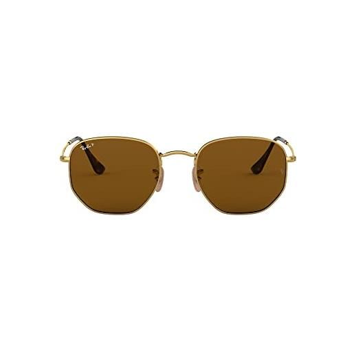 Ray-Ban 3548n, occhiali da sole uomo, marrone (gold braun klassisch b-15)