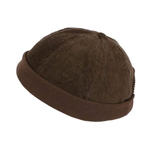 Léon montane berretto docker in velluto marrone, in cotone, da uomo marrone taglia unica