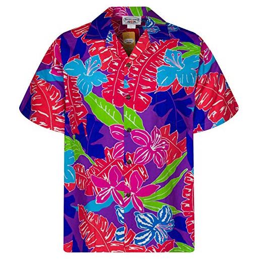 Lapa p. L. A. Original camicia hawaiana, funky, porpora m