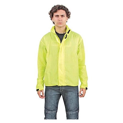 OJ - compact top fluo giacca 4 stagioni 100% impermeabile compatto e tascabile, giallo fluo, 2xl