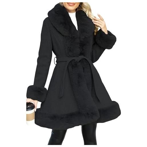 Giubbotto Donna In Finta Pelle Scamosciata Con Collo In Pelliccia - Cappotto Invernale Elegante - Foto 6