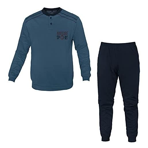 Sicem pigiami uomo homewear navigare felpato art. B2141159 (jeans - m)