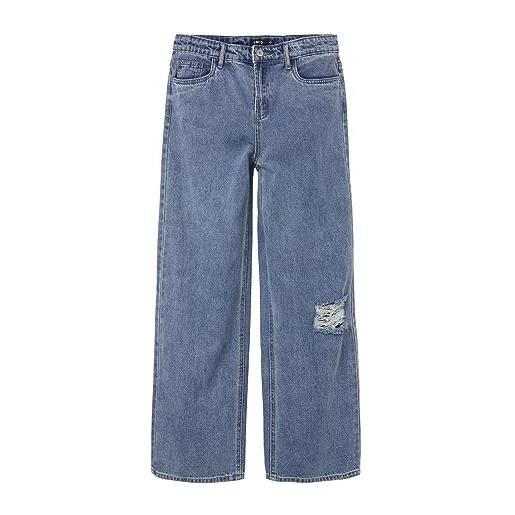 Name it nlfnoizza dnm hw straight pant noos, jeans bambine e ragazze, blu (medium blue denim), 152