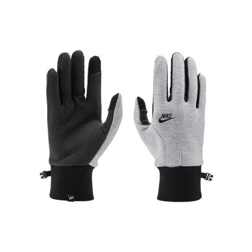 Nike guanto tech fleece therma fit touch nero, m