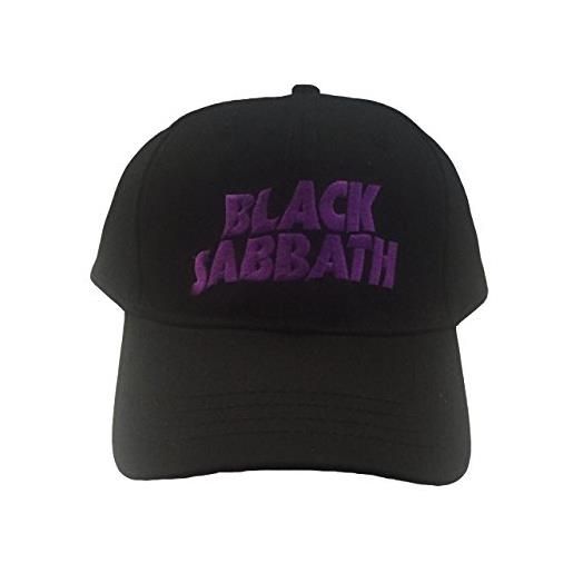 Black Sabbath cappellino da baseball wavy band logo demon nuovo ufficiale nero size one size