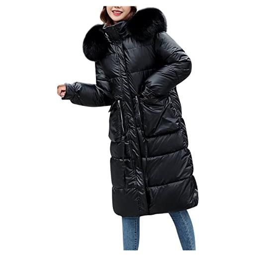 Zilosconcy piumino da donna in cotone cappotto da giacca di media lunghezza cappotto lucido ispessimento caldo manica lunga cappotto caldo sopra il ginocchio cappotti vestiti montagna