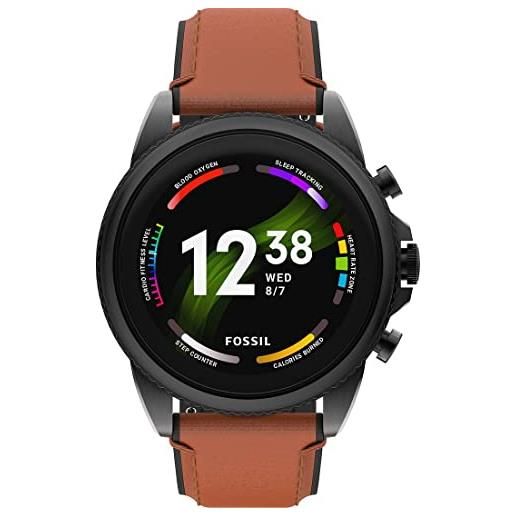 Fossil smartwatch gen 6 connected da uomo con wear os by google, frequenza cardiaca, notifiche per smartphone e nfc ftw4062
