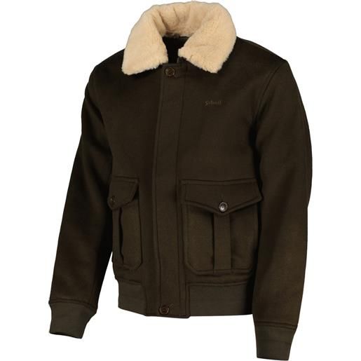 SCNY giacca flight in wool con sherpa