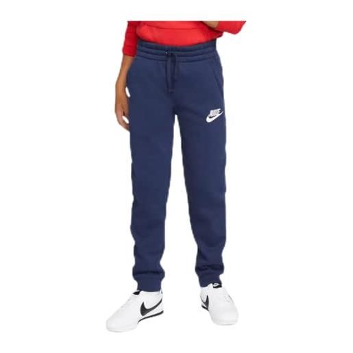 Nike b nsw club flc jogger pant, pantaloni sportivi bambino, black/black/(white), xs