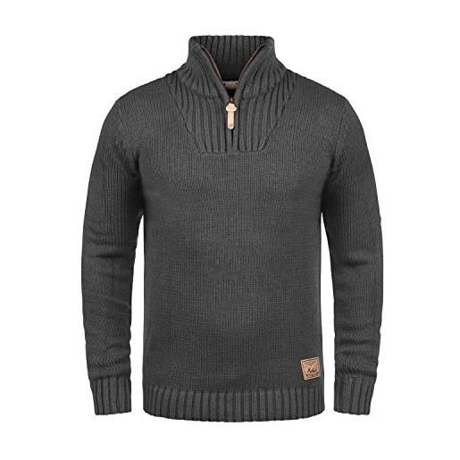 Solid petro - maglione da uomo, taglia: s, colore: dark grey melange (8288)