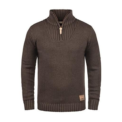 Solid petro - maglione da uomo, taglia: xxl, colore: coffee bean melange (8973)