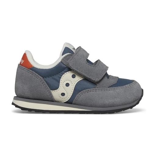 Saucony Originals baby jazz hl, scarpe da ginnastica, grey/blue/orange, 22 eu