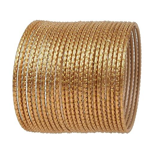 Touchstone colorful bangle collection indian bollywood esclusivo golden glaze designer jewelry special large size bangle bracciali. Set di 24 per le donne. , grande