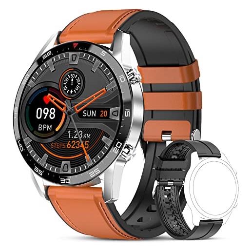 LIGE smartwatch, orologio fitness uomo con chiamate bluetooth notifiche messaggi frequenza cardiaca monitor impermeabile ip67 activity tracker 1.32" hd sport orologio intelligente per ios android