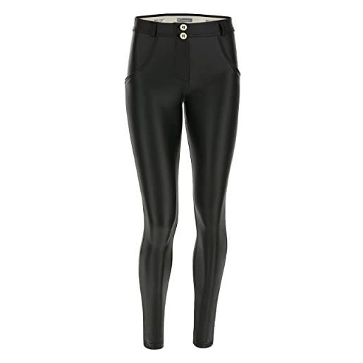 FREDDY - pantaloni push up wr. Up® skinny in similpelle ecologica, nero, extra large