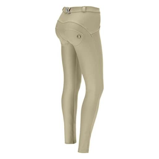 FREDDY - pantaloni push up wr. Up® skinny in similpelle ecologica, nero, large