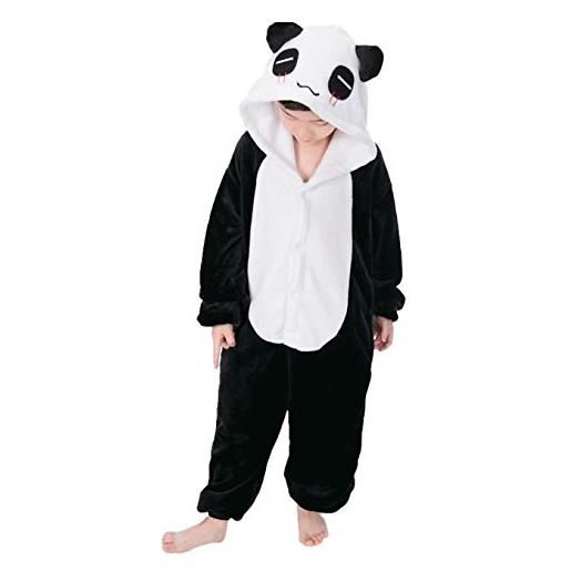 DATO bambini pigiama tutina onesie kigurumi cosplay costume animale panda unisex per altezze da 90 a 148 cm