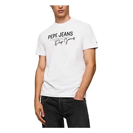 Pepe Jeans scout , t-shirt uomo, bianco(white), xxl