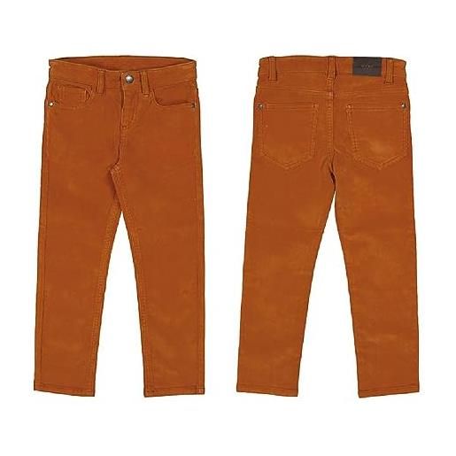 Mayoral pantalone velluto slim arancione zucca 6 anni