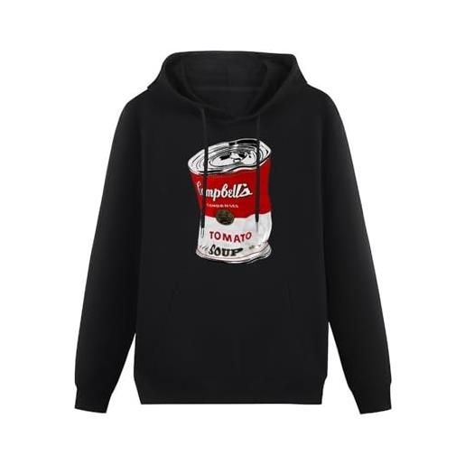 bicca pullover warm hoodies hoody child andy warhol campbell's crumpled red pop art for mens black l